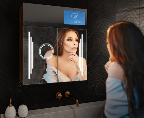 Gudrs LED apgaismots spoguļstikls - L27 Sarah 66,5 x 72cm #10