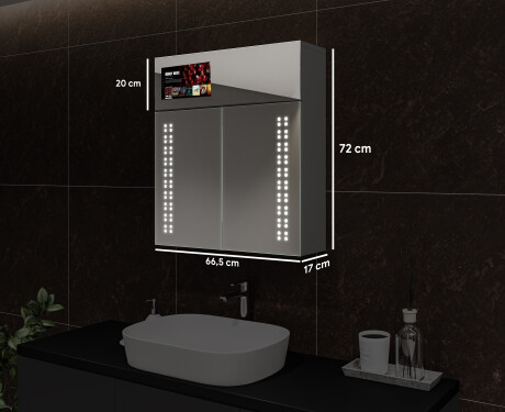 Szafka łazienkowa z lustrem Smart LED - L55 Sarah 66,5 x 72cm #3