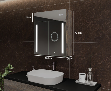 Szafka łazienkowa z lustrem LED L02 Emily 66,5 x 72cm #2