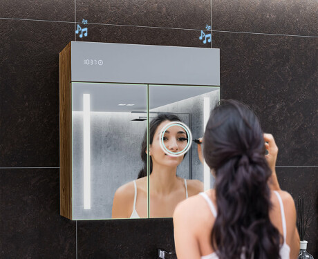 Szafka łazienkowa z lustrem LED L02 Emily 66,5 x 72cm #7