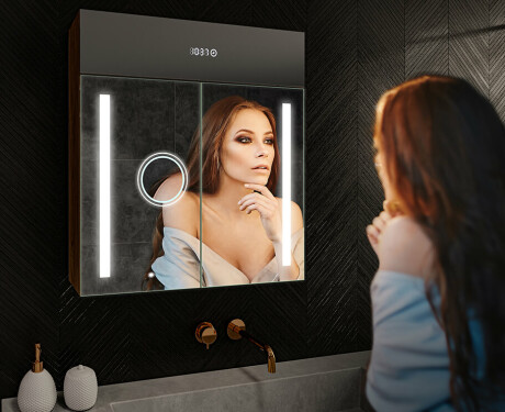 Szafka łazienkowa z lustrem LED L02 Emily 66,5 x 72cm #9