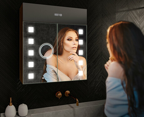 LED apgaismots spoguļstikls - L03 Emily 66,5 x 72cm #9