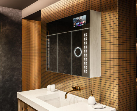Szafka łazienkowa z lustrem Smart LED - L55 Sarah 100 x 72cm