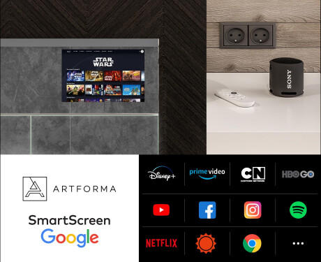 Szafka łazienkowa z lustrem Smart LED - L55 Sarah 100 x 72cm #5