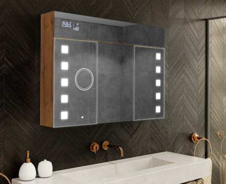 SZAFKA ŁAZIENKOWA Z LUSTREM LED - L03 EMILY 100 x 72cm