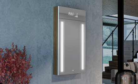 Szafka Do Przedpokoju Wisząca z Lustrem LED Amelia 60 x 110cm