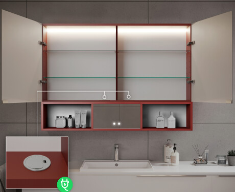 LED vannas istabas skapītis Emma - 2 durvju 100 x 72cm #10