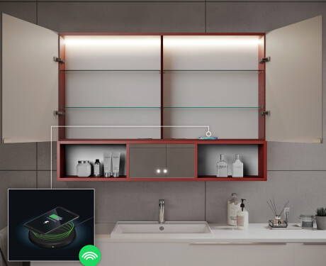 LED vannas istabas skapītis Emma - 2 durvju 100 x 72cm #9