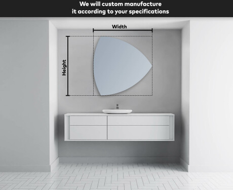 Neregulārais spogulis ar LED apgaismojumu dekoratīvs dizains T221 #3