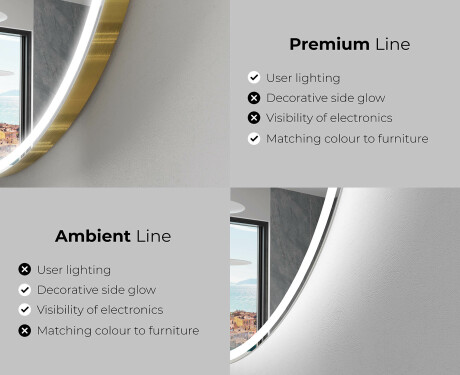 Neregulārais spogulis LED apgaismots dekoratīvais dizains T222 #2