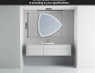Neregulārais spogulis LED apgaismots dekoratīvais dizains T222 #5