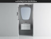 Neregulārais spogulis ar LED apgaismojumu dekoratīvs dizains Z221 #3