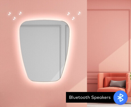 Neregulārais spogulis ar LED apgaismojumu dekoratīvs dizains Z221 #7