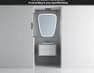 Neregulārais spogulis ar LED apgaismojumu dekoratīvs dizains Z222 #5
