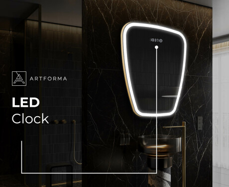 Neregulārais spogulis ar LED apgaismojumu dekoratīvs dizains Z222 #8