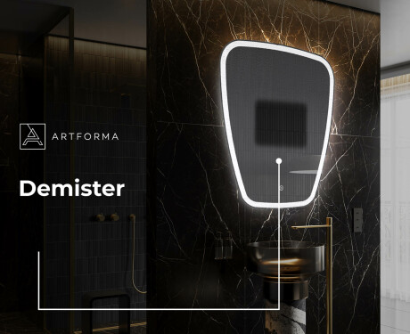 Neregulārais spogulis ar LED apgaismojumu dekoratīvs dizains Z222 #8