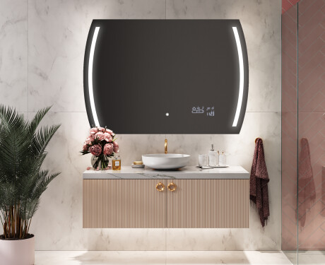 Dizainera LED vannas istabas spogulis ar aizmugurējo apgaismojumu L67 #8