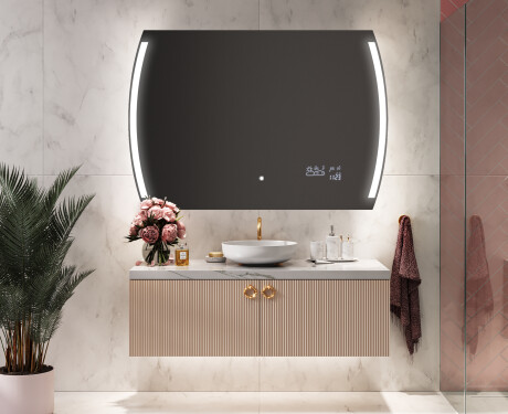 Dizainera LED vannas istabas spogulis ar aizmugurējo apgaismojumu L68 #8