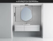 Neregulārais spogulis ar LED apgaismojumu, dekoratīvs dizains E221 #4