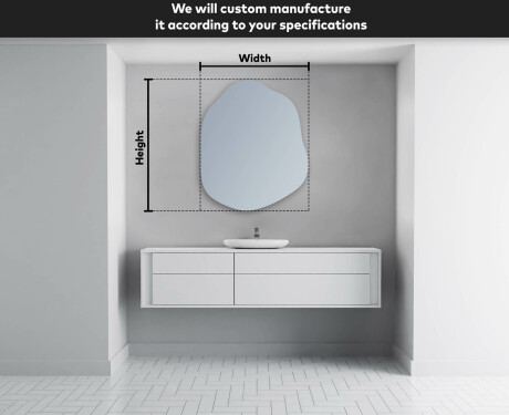 Neregulārais spogulis ar LED apgaismojumu, dekoratīvs dizains E221 #4