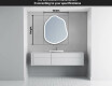Neregulārais spogulis ar LED apgaismojumu, dekoratīvs dizains E222 #5