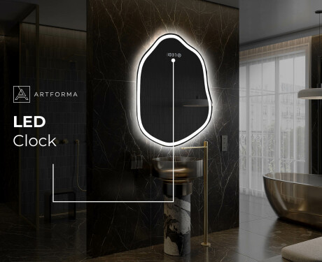 Neregulārais spogulis ar LED apgaismojumu, dekoratīvs dizains E222 #9