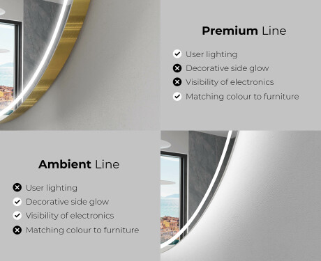 Neregulārais spogulis ar LED apgaismojumu, dekoratīvs dizains E223 #2