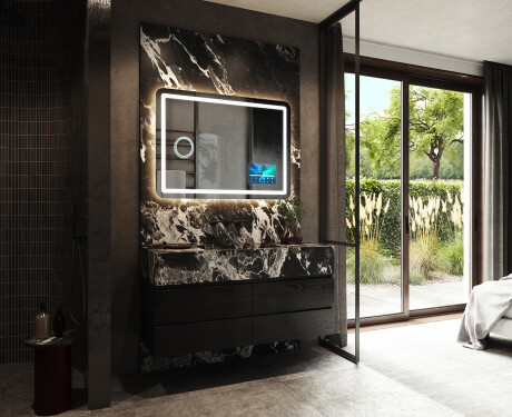 Dizainera LED vannas istabas spogulis ar aizmugurējo apgaismojumu L143 #2