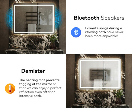 Dizainera LED vannas istabas spogulis ar aizmugurējo apgaismojumu L143 #6