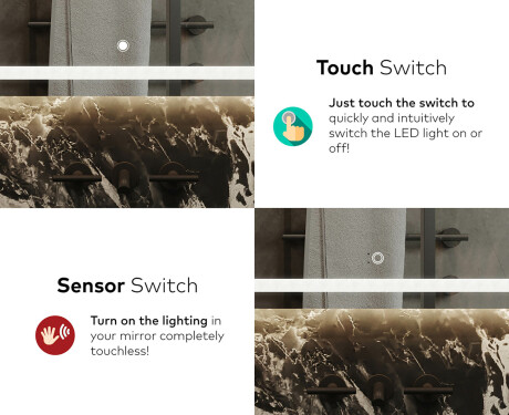 Dizainera LED vannas istabas spogulis ar aizmugurējo apgaismojumu L143 #9