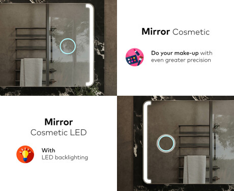 Dizainera LED vannas istabas spogulis ar aizmugurējo apgaismojumu L144 #8