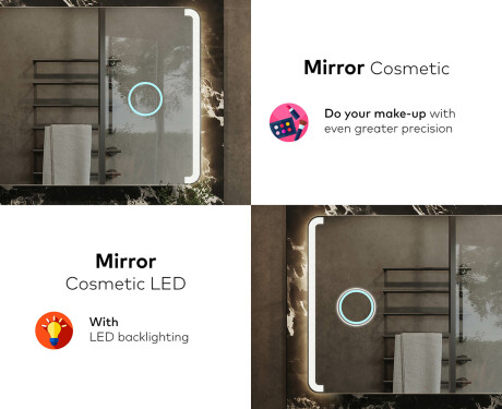 Dizainera LED vannas istabas spogulis ar aizmugurējo apgaismojumu L144 #8