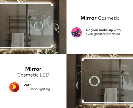 Dizainera LED vannas istabas spogulis ar aizmugurējo apgaismojumu L145 #8