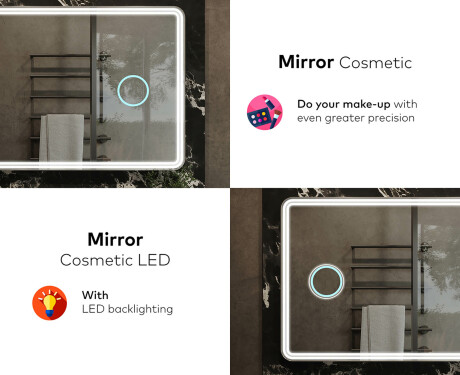 Dizainera LED vannas istabas spogulis ar aizmugurējo apgaismojumu L148 #8